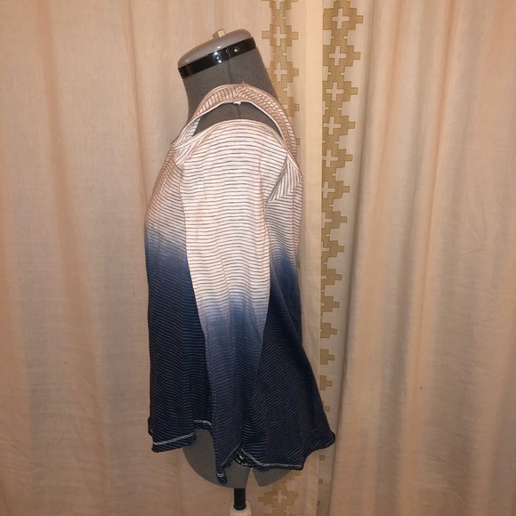 Ombré Cold Shoulder LS - Picture 3 of 6